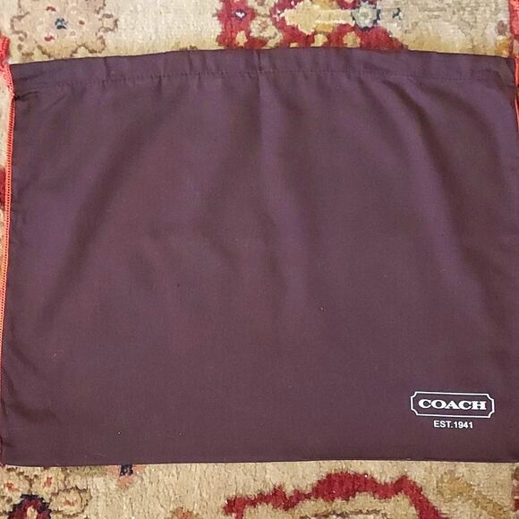 Coach Brown Drawstring Dust bag purse protector shoe protector storage travel - Picture 1 of 12